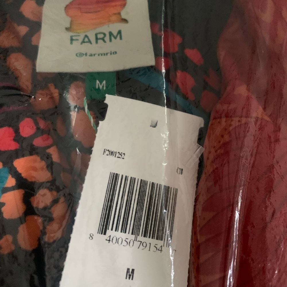 Farm Rio Mixed Scarves Kimono Puffer - Picture 12 of 16